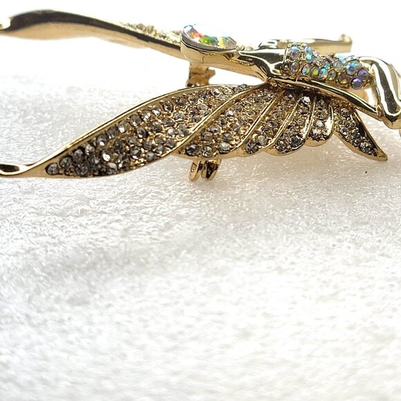 Gold Tone Angel Brooch Statement Brooch - Picture 10 of 14